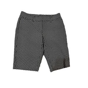 White House Black Market Womens Bermuda Shorts Black White Size 2